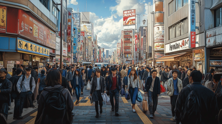 tokyo street filled with people
